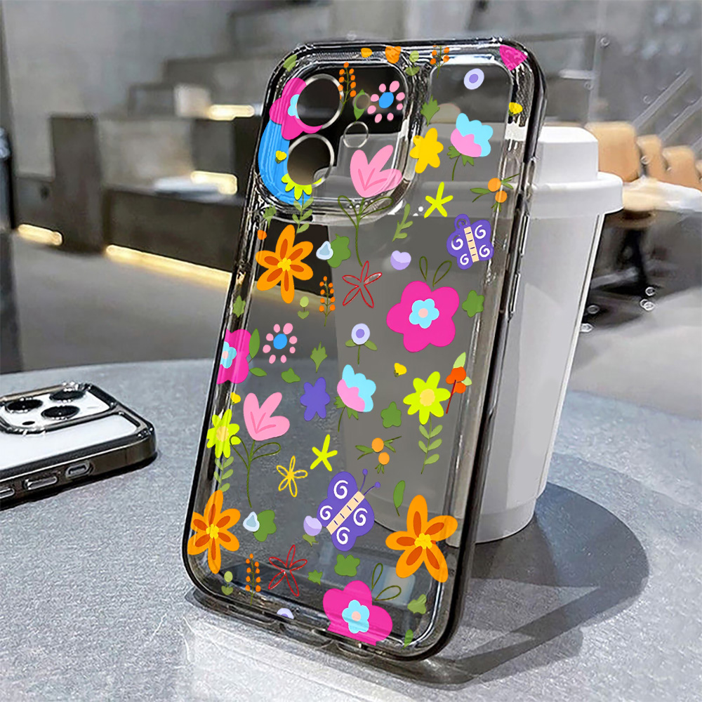 Colorful Flower Clear Phone Ca - Phone Cases Xr Iphone review and price