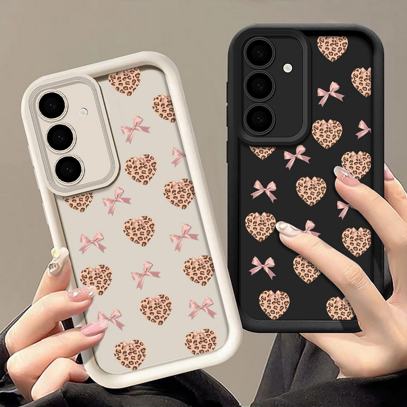 Retro Leopard Print Bow Phone  - Phone Cases Galaxy A16 5G review and price
