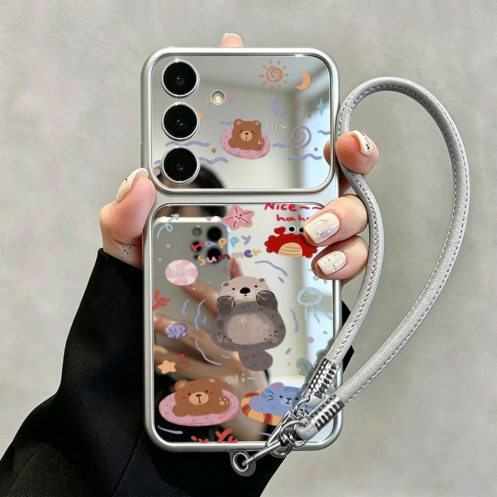 Cartoon Bear Mirror Case with  - Phone Cases Galaxy A16 5G review and price