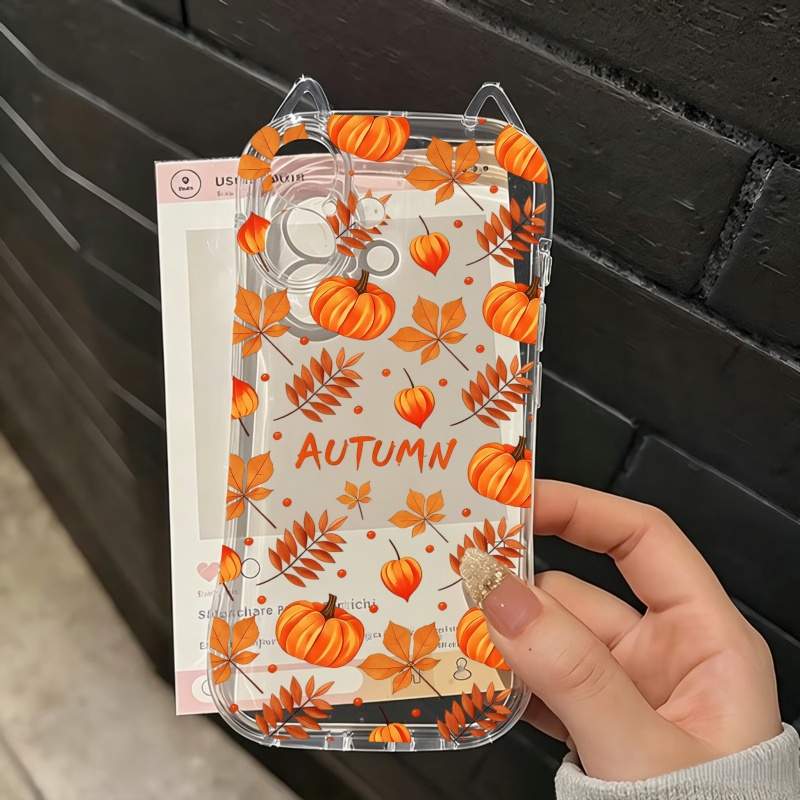 Autumn Pumpkin Falling Leaves  - Phone Cases Iphone 13 review and price