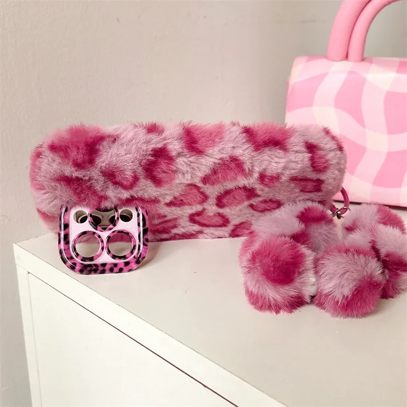 Fashion Leopard Furry Plush Le - Phone Cases Iphone 13 review and price