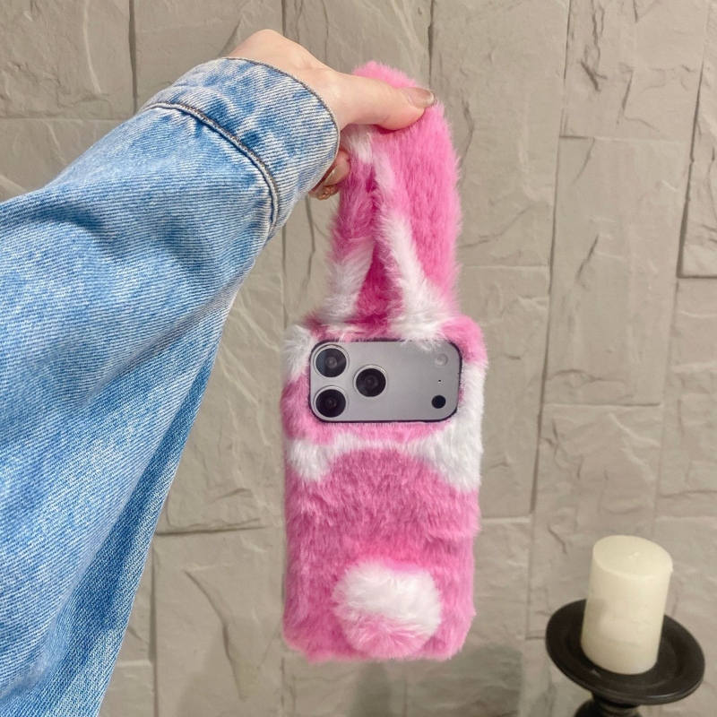 Cute Rabbit Design Fluffy Phon - Phone Cases Iphone 13 review and price