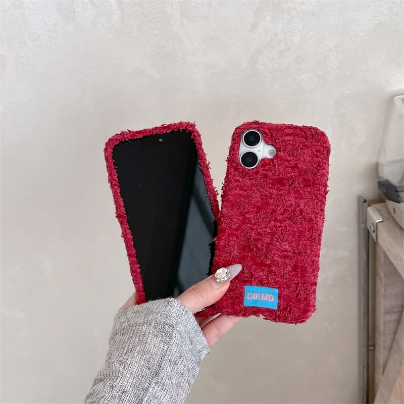 Angora Red Fuzzy Phone Case fo - Phone Cases For Iphone 16 review and price