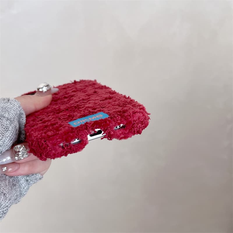Angora Red Fuzzy Phone Case fo - Phone Cases For Iphone 16 review and price